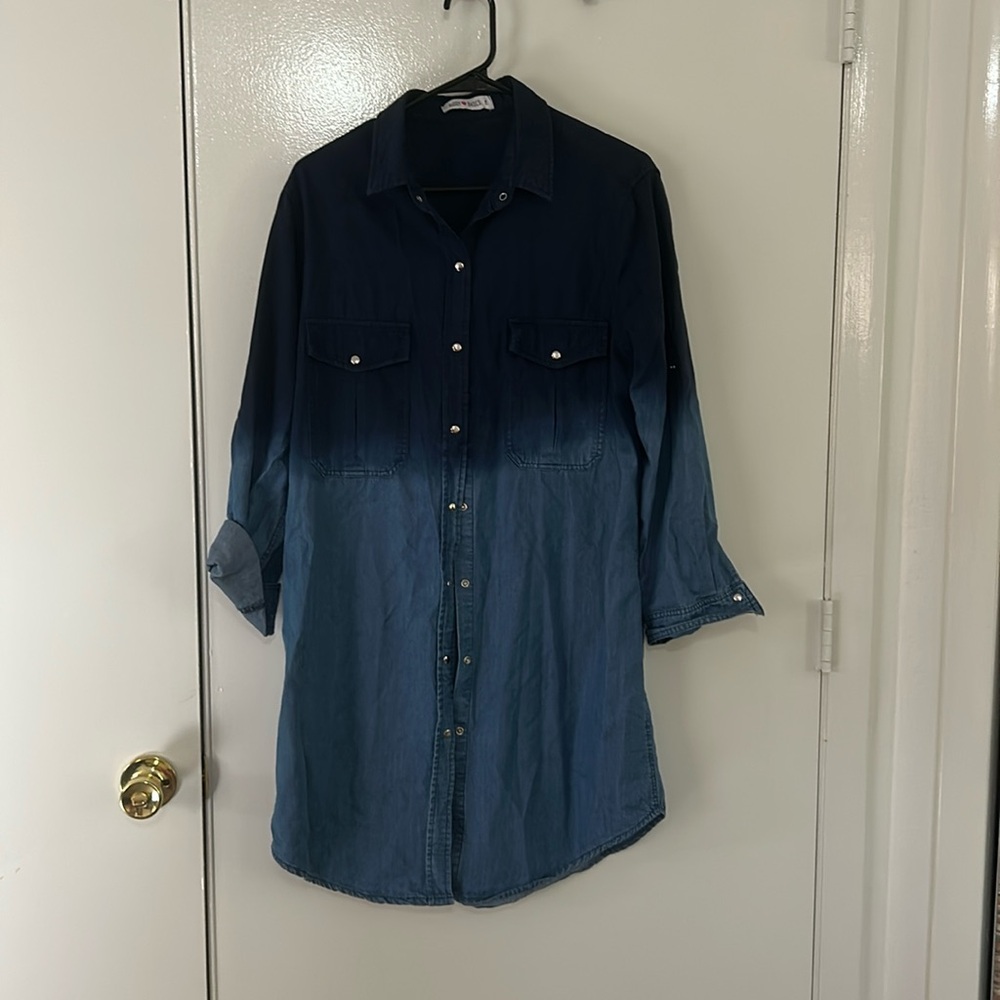 Long ombre, jean shirt